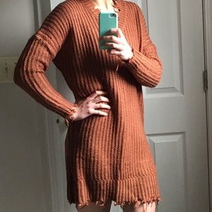 Bulky sweater dress